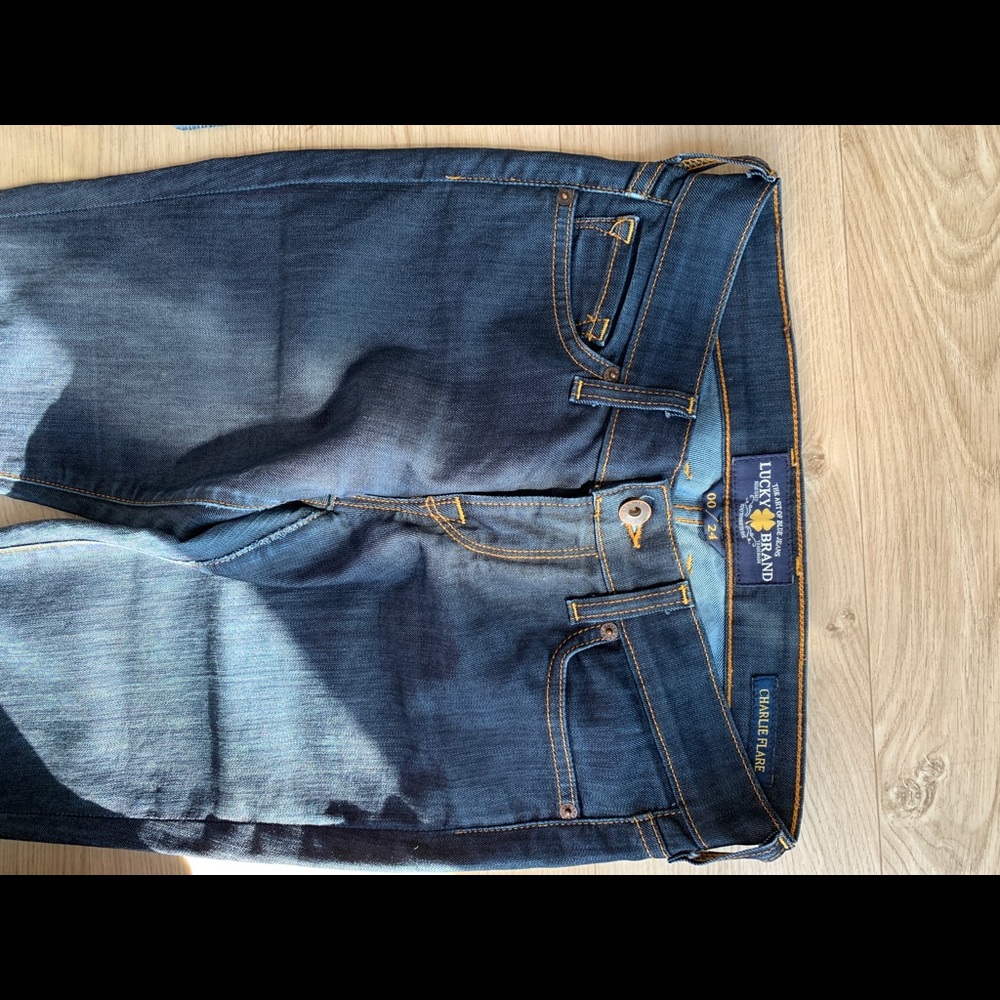 Lucky brand Charlie flare dark wash jean